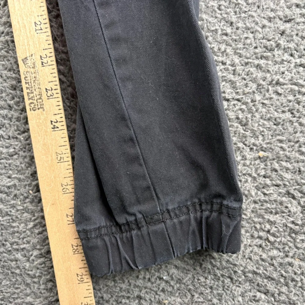 Aeropostale Mens Cargo Jogger‎ Pants Black Cotton Elastic Waist XS RN154379